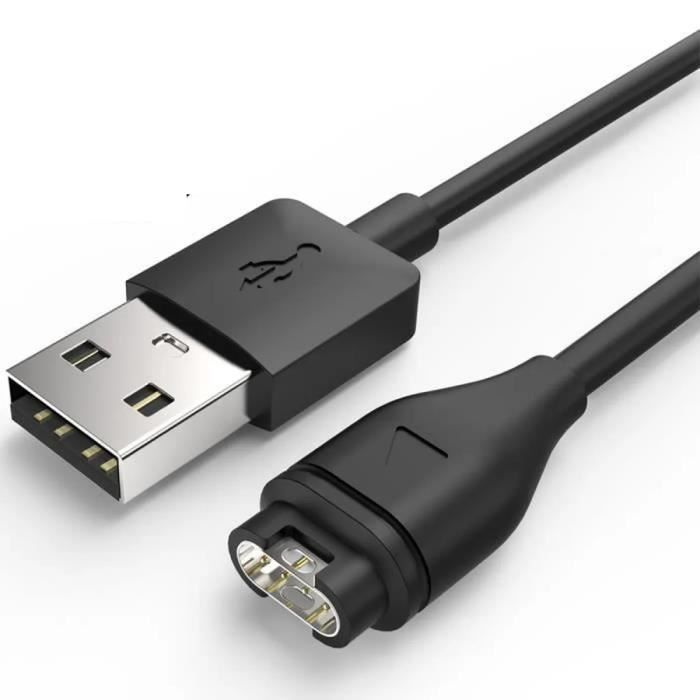 Câble chargeur USB pour montre Garmin Fenix - Straße Tech - Longueur 100 cm  - Noir