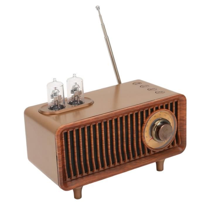 Retro Vintage Bluetooth Enceinte Haut-Parleur Stéréo Box Cuir