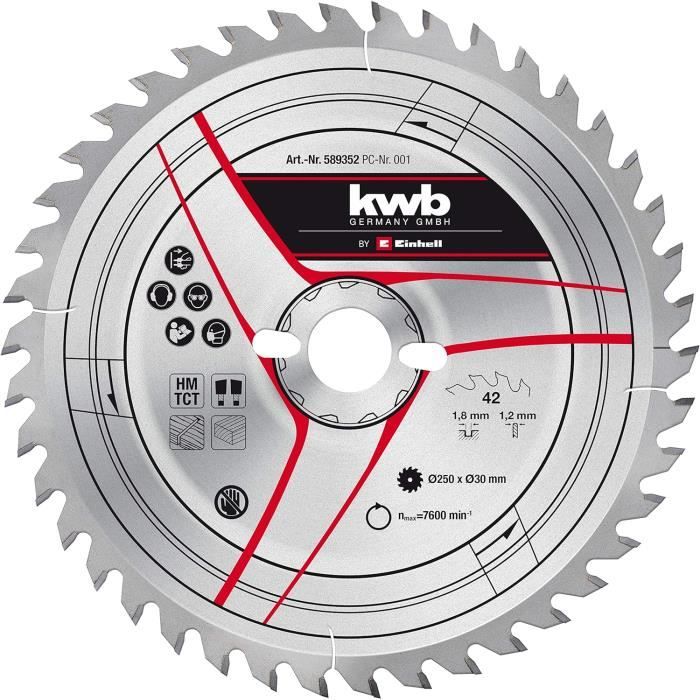 Lame De Scie Sauteuse 250x30x3,2mm - 48 Dents, Compatible KWB By Einhell