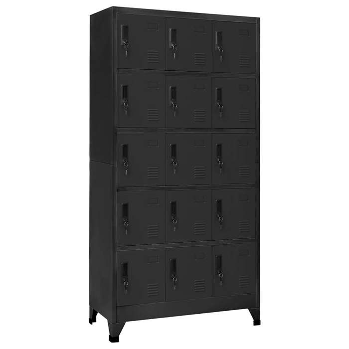 vidaXL Armoire à casiers Anthracite 90x40x180 cm Acier 339823