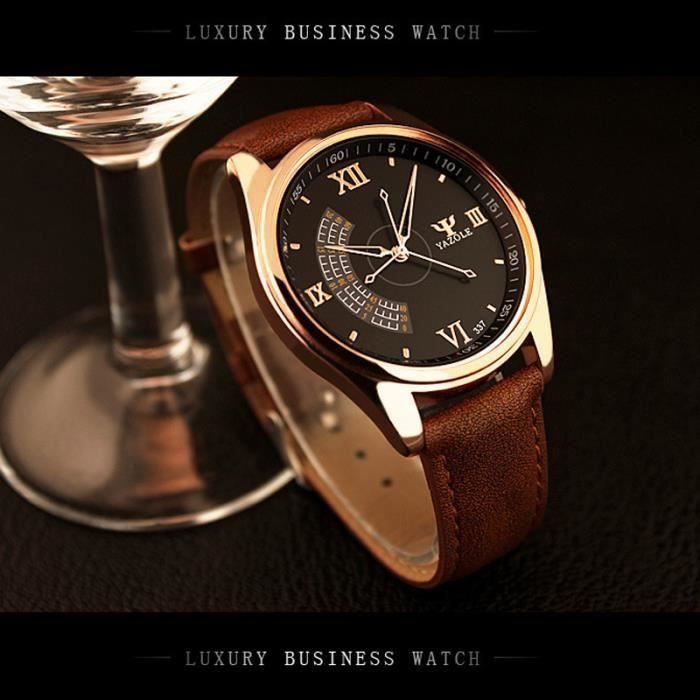 Marque Yazole Yazole Montre Prix Horloge à Quartz Yazole 318 Mâle