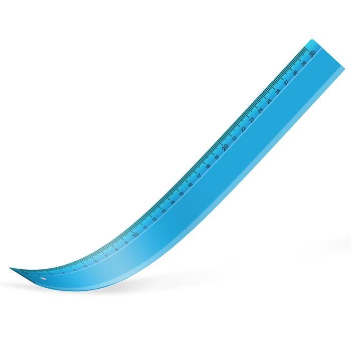 Règle incassable flexible 30 cm - WAYTEX - Couleur aléatoire Bleu, Vert ...