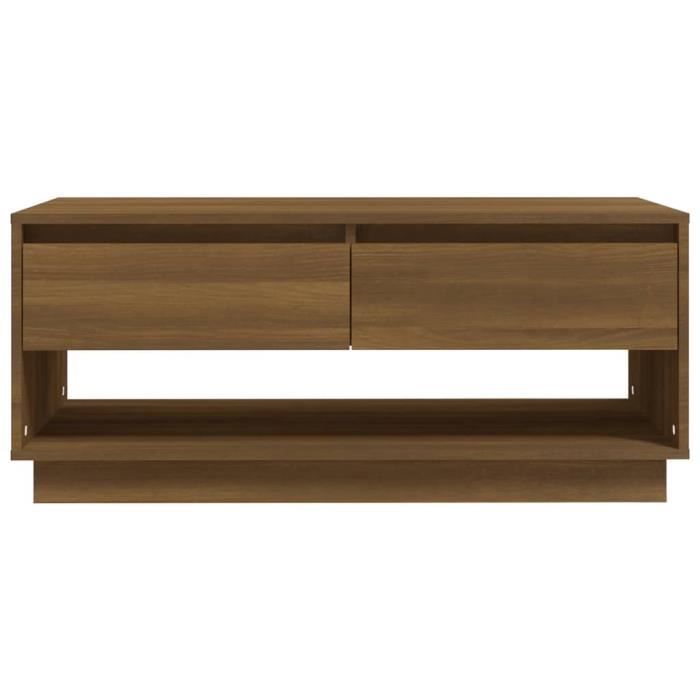 LesSaisons Table basse Chêne marron 102,5x55x44 cm Aggloméré 117221 ...