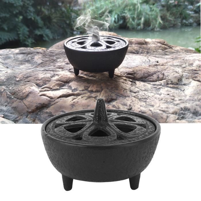 Brûleur D’encens Lotus Avec Poignée – Alliage De Bronze, Design Ventilé – Pour Méditation, Yoga, Décoration Intérieure