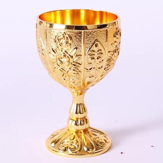 Calice De Gobelet Vintage 30ml En Bronze - Mini Coupe à Vin Métal Relief Pour Whisky, Vodka Et Liqueurs