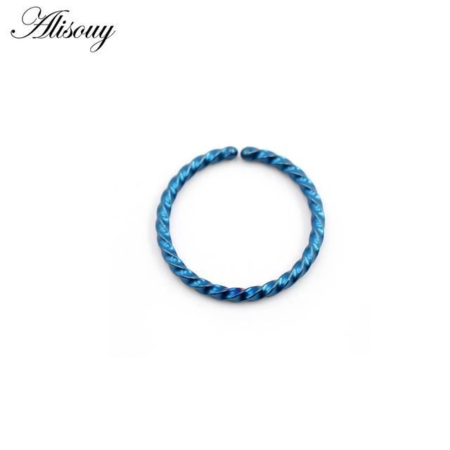 Anneau De Nez (Septum) En Acier Inoxydable - Calibre 16, Diamètre Intérieur 8mm | Fermeture Charnière Sans Coute - 5