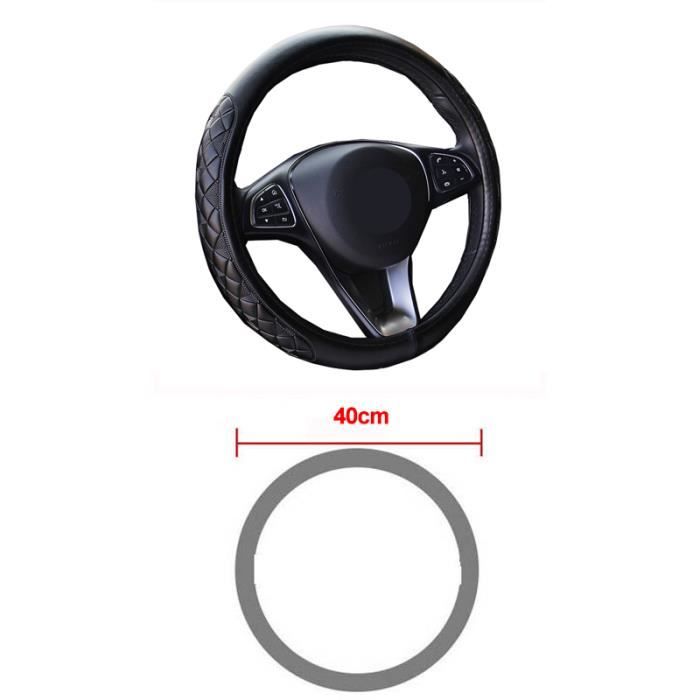 Couvre-Volant Décoratif Emblème ABS Peugeot 208 2008 GTI - Lot 2 Pièces Argent Mat