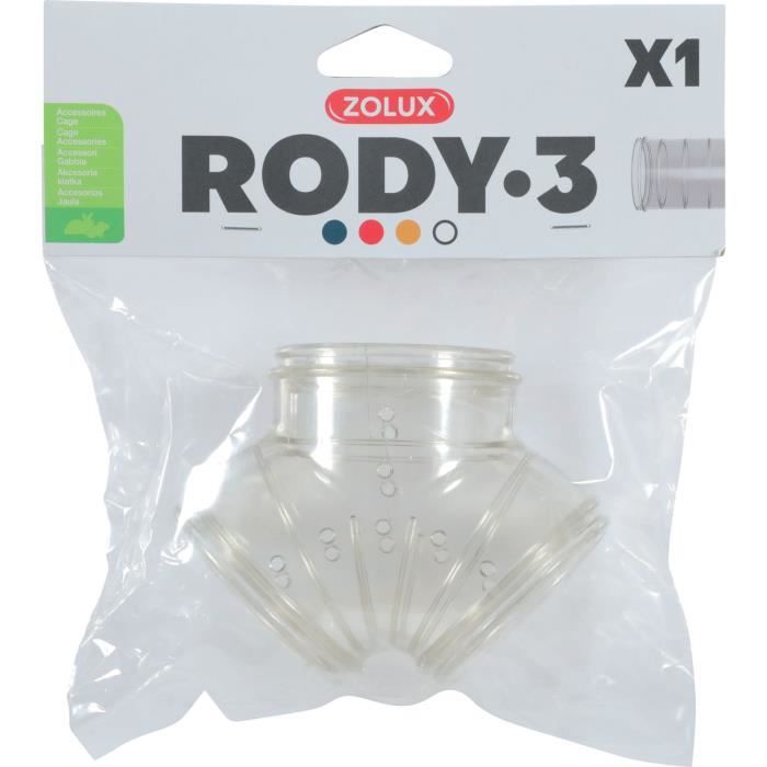 ZOLUX Tube y rody3 gris transp pour rongeur et petit mammif&egrave;re