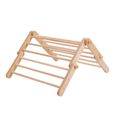 Ette Tete Mopitri Triangle d'escalade en bois avec toboggan - Structure / Cadre d'escalade Montessori intérieur avec rampe pour-1