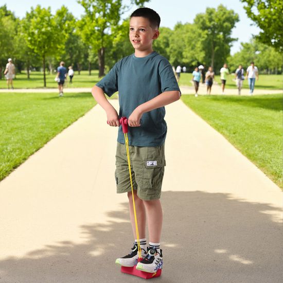 Relaxdays Pogo Jumper Für Kinder Bis 80 Kg – Buntes Hüpfspielzeug Mit Quietsche Für Draußen