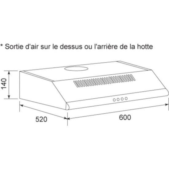 Hotte Casquette Airlux Ahcb40wh Hotte Aspirante Gros Electromenager Achat Vente Hotte Cdiscount