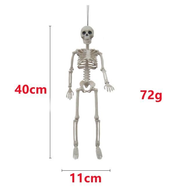 TEBOKHAD Squelette Halloween Decoration Avec Cape, Squelette