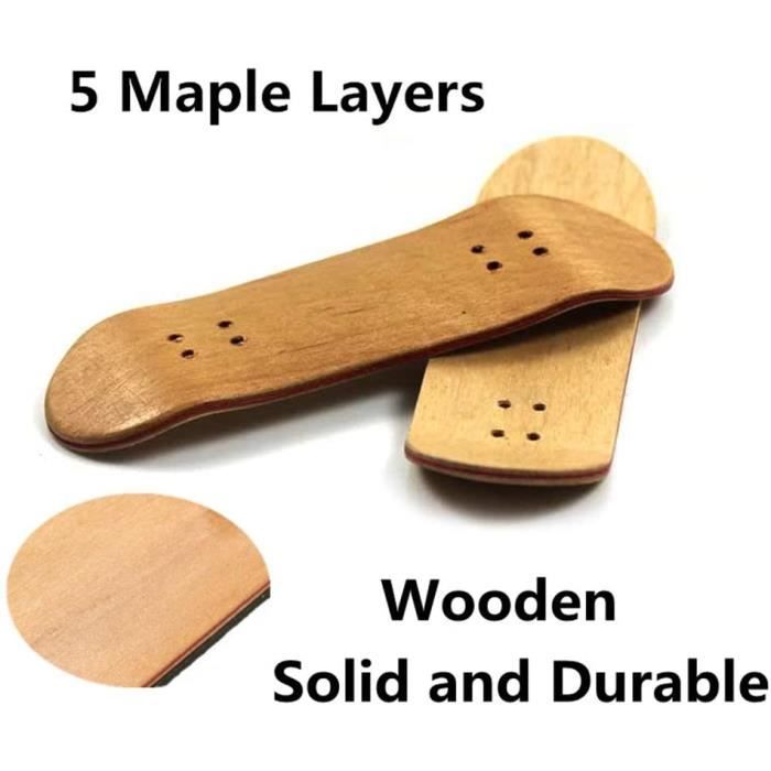 TKSE Planche à Doigts, Pont en Alliage Entièrement en Bois d'Érable avec Boîte, Réduire la Pression, Cadeaux pour Enfants (Noir)(Bleu Marine