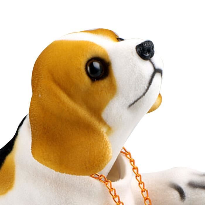 Liummrcy – Chien Qui Hoche La Tête Pour Voiture, Figurine Rigolote En Résine, Secoue Au Moindre Vent, Déco Fun Et Sans Pile