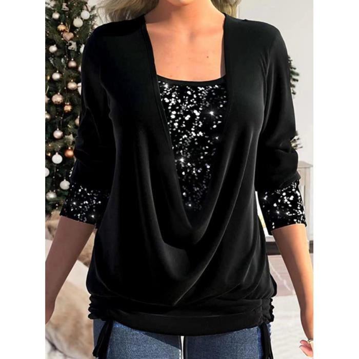 Tee shirt new arrivals à paillettes femme