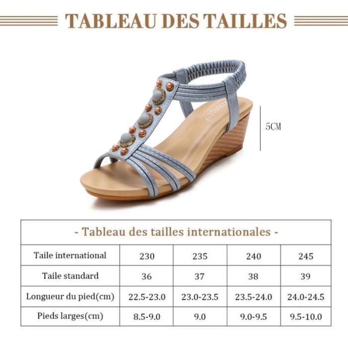 Sandales Compensées BODYTEC WELLBEING - Mixte Adulte Bleu/Gris
