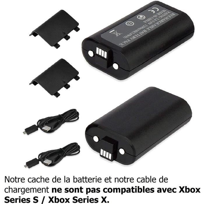 RW Chargeur Xbox One avec 2 X 1200mah Batteries, Chargeur Manette