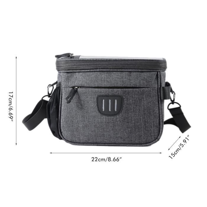 Sacoche Guidon Vélo Zyxformis 6L Étanche - Poche Tactile, Filet, Bandoulière, Pour Smartphone