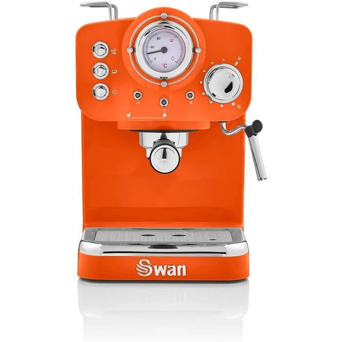 Combiné expresso cafetière Swan Retro Machine à Café 15 Bars