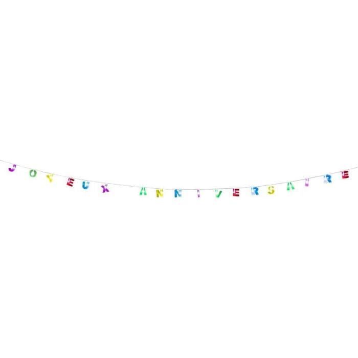 Boland 31034 LED Joyeux, Longueur 200 cm, Type de Piles 2 x AA, décoration,  éclairage, Guirlande Lumineuse, Anniversaire d'enfant, fête Surprise