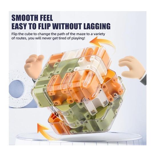 Cube Casse-Tête Labyrinthe 3D, Balle Labyrinthe Casse-Tête de Haute Difficulté pour Adultes Cube Casse-Tête Labyrinthe 3D, Balle Labyrinthe Casse-Tête de Haute Difficulté pour Adultes