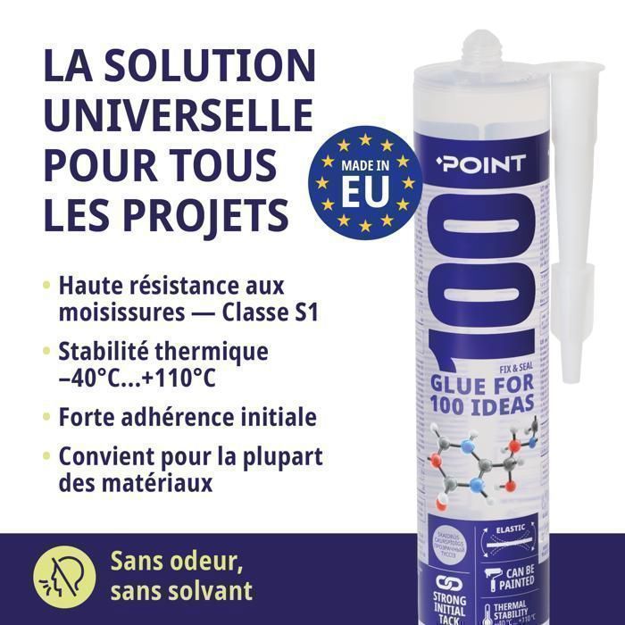 Colle de fixation - POINT - POINT 100 - MS Polymer - Élastique ...