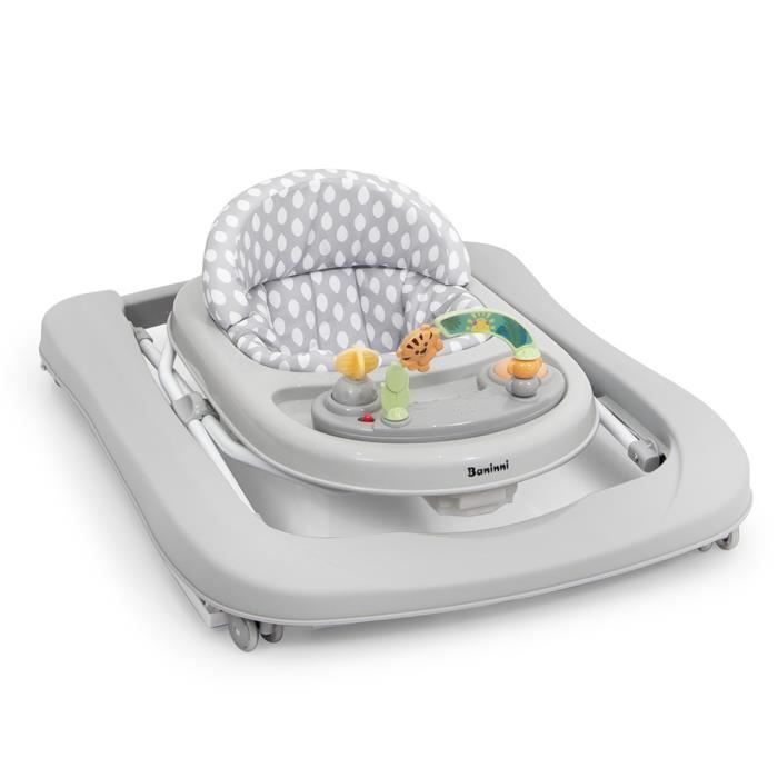 Trotteur Bébé Garçon Baninni Miro Trotteur Bébé Gris Avec Plateau Multi-activités Trotteur Bebe Fille
