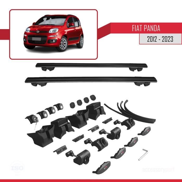Barres de Toit Fiat Panda 2012-2023 Aluminium Noir