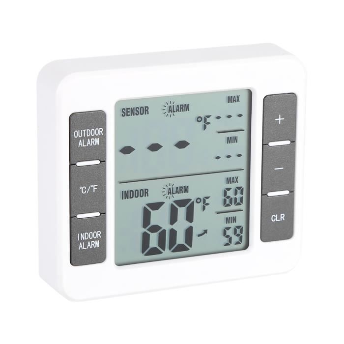Sonew Thermomètre numérique pour réfrigérateur 2pcs thermomètre numérique  étanche pour réfrigérateur -20 ~ 50℃