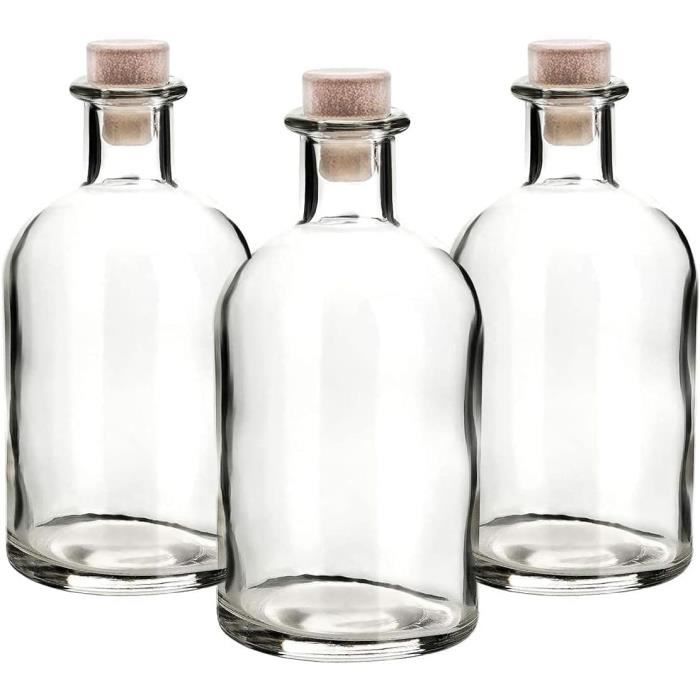 Casavetro 20 X 100 ML Bouteilles En Verre Vides à Couvercle Vissé Transparent Réutilisables Rechargeables Gin Huile Vinaigre Soda Vodka Eau (20 X 100 ML