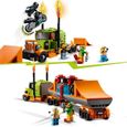 LEGO® 60294 City Stuntz Le Camion de Spectacle des Cascadeurs, Moto à Rétrofriction, Bassin, Jouet de Construction pour Enfants-3