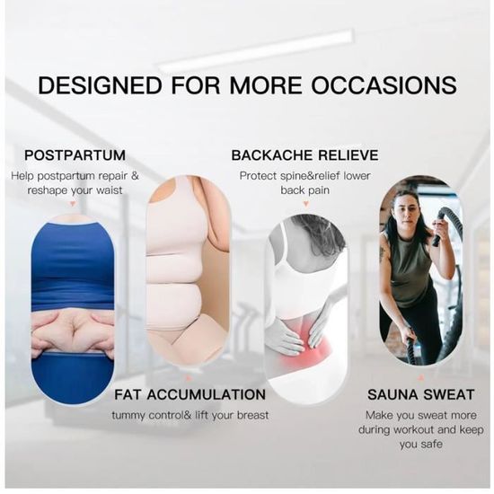 TIKATARER Ceinture de Sudation pour Femme, Corset Respirant, Bande TIKATARER Ceinture de Sudation pour Femme, Corset Respirant, Bande