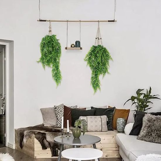 Plantes artificielles en bambou pour la décoration intérieure, fausse plante  tombante pour mur extérieur, plantes imperméables, 85cm - AliExpress