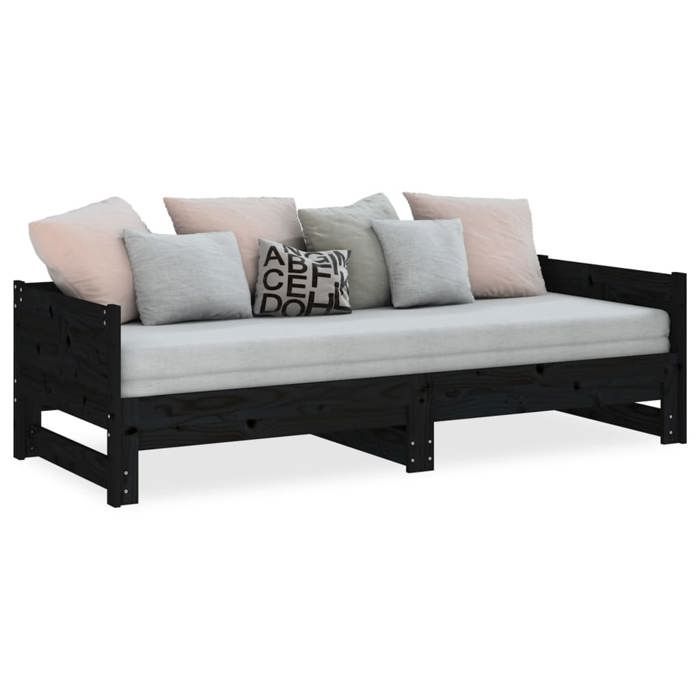 Lit De Jour Avec Matelas 90x200 Cm Bois De Pin Massif - Lit De Repos Lits De Repos Canape Lit Lit Dappoint 87244754