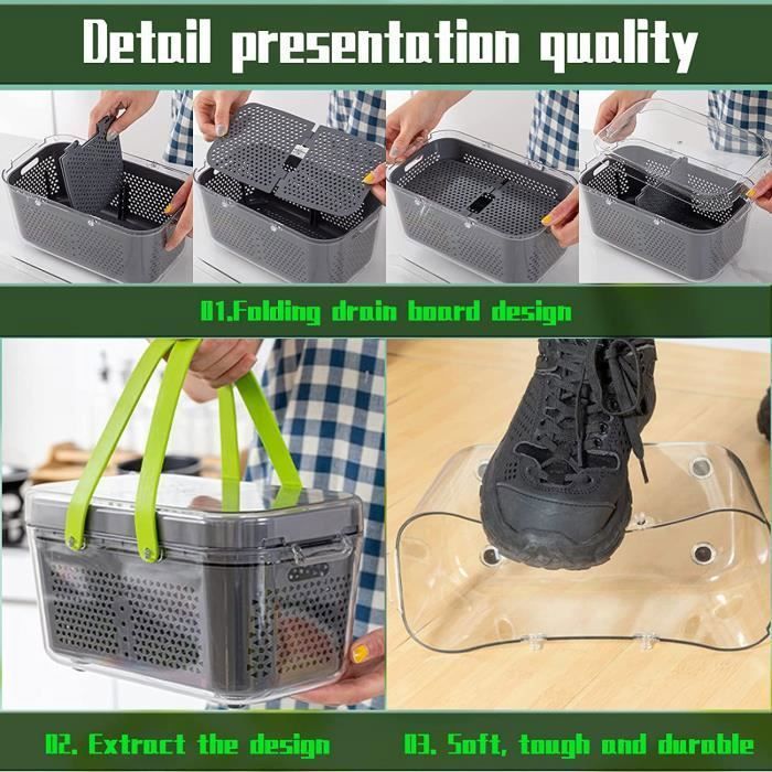 WDEC Mandoline Cuisine Coupe Légume, Hachoir à Légumes 11 En 1 Multifonctionnel Trancheuse Et