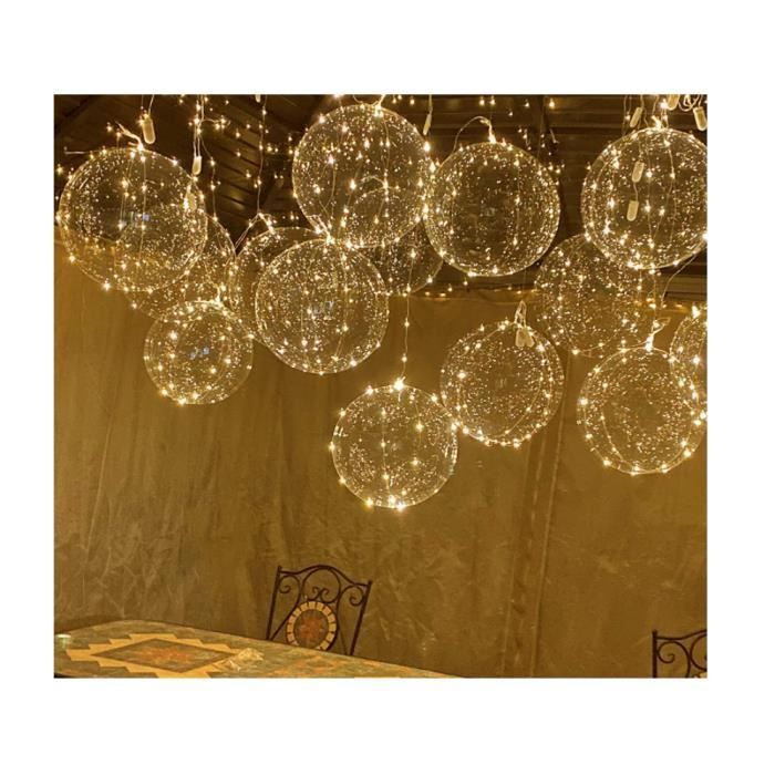 Phyooest Ballon LED 20 Pouces – Lot 12 Ballons Bobo + 10 Guirlandes Lumineuses – Décoration Mariage, Anniversaire Et Fête