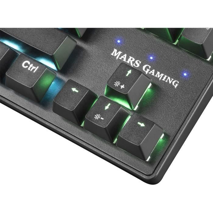 MARS GAMING Clavier Gamer Mars Gaming MKAX RGB (Noir) - USB - achat/vente  Clavier 