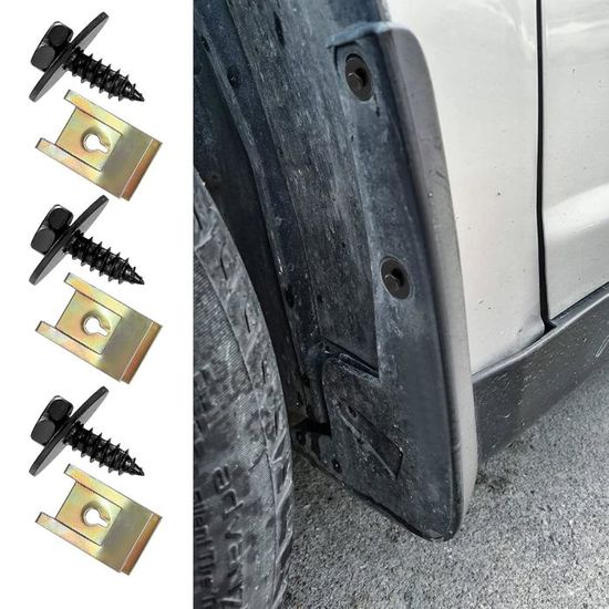 Knpwer 170 Pcs U Clips Et Des Vis Kit,Universal Metal U-Nuts,Agrafes