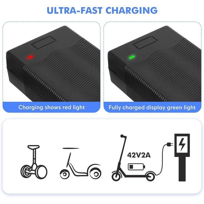 Chargeur Universel 42V 2A Pour Trottinette électrique 36V - HPGAAVD