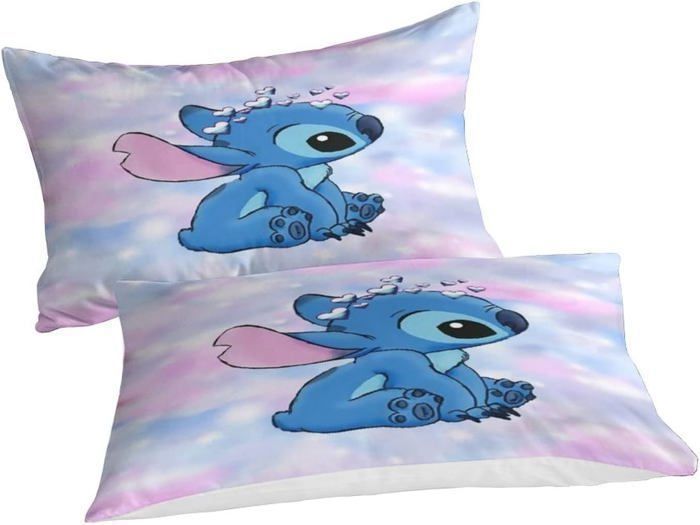 Parure De Lit 3 Pièces Stitch Disney - Housse De Couette 140x200 Cm + Drap-housse 90x200 + Taie 65x65 - Polycoton Doux, Motif Tropical - 5