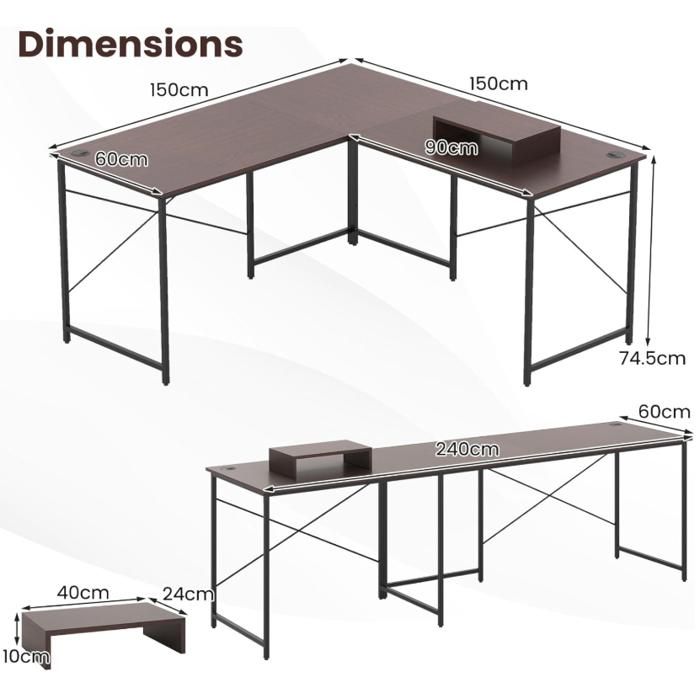 Bureau Sur Roulettes Assis-Debout Hauteur Réglable Et Surface Inclinable En Bois Naturel 138054931