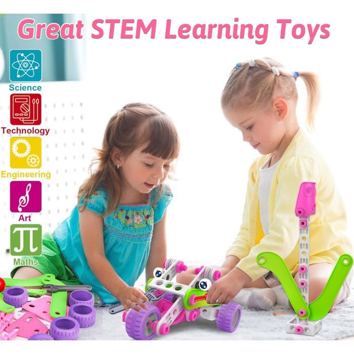 Jouet Enfant 3 4 5 6 Ans Garcon Fille, Jeux De Construction Enfant Cadeau 3 4 5 6 Ans, Jouet Garcon Fille 3-6 Ans Avec Boîte De Rangement, Jouet Bloc De Construction