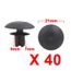 sourcingmap 50pcs 7mm plastique x 55mm Diam/ètre trou fixation vis retenue Rivet Clip capot
