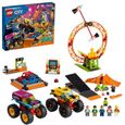 LEGO® 60295 City Stuntz L’Arène de Spectacle des Cascadeurs, 2 Monster Truck et Voitures Jouets, Moto à Rétrofriction, Cercle de-0