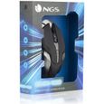 NGS Souris Optique GMX-100 - USB - 6 Boutons - Noir, gris - Câble - 2400 dpi - Roulettes avec frein - Symétrique-0