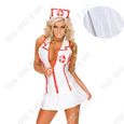 TD® Halloween mince corps infirmière Costume Costume scène robe jeu habiller uniforme tissu extensible matériel vêtements habiller-0