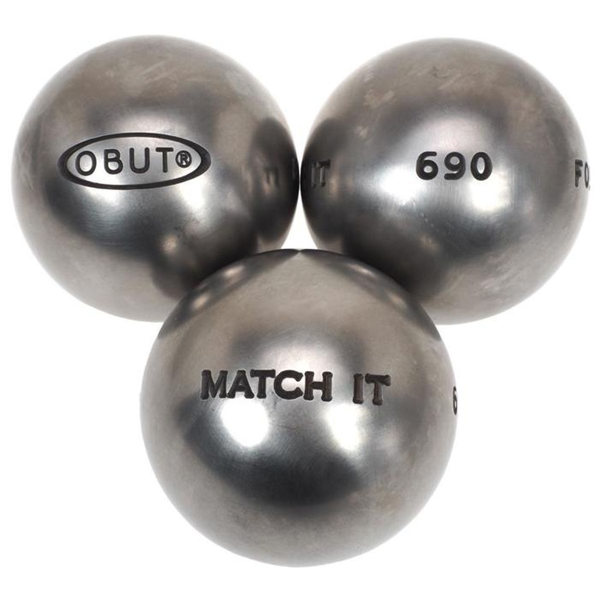 Jeu de 3 boules de pétanque Unisexe Obut MATCH 74 710 JEU DE 3 BOULES Jeu de 3 boules de pétanque Unisexe Obut MATCH 74 710 JEU DE 3 BOULES