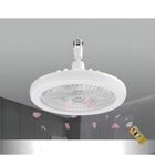 FIMEI Ventilateur de plafond E27 à LED 3 Vitesse Mini Fan avec Dimmable Eclairage 3 Couleurs, Blanc