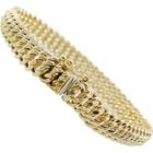 Bracelet Femme Or Jaune - Maille Américaine - L'ATELIER D'AZUR - Largeur 0,70cm - Longueur 19cm - Poids 7,50gr