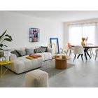 LISA DESIGN Ray - canapé d'angle gauche - 4 places - en tissu texturé - Beige